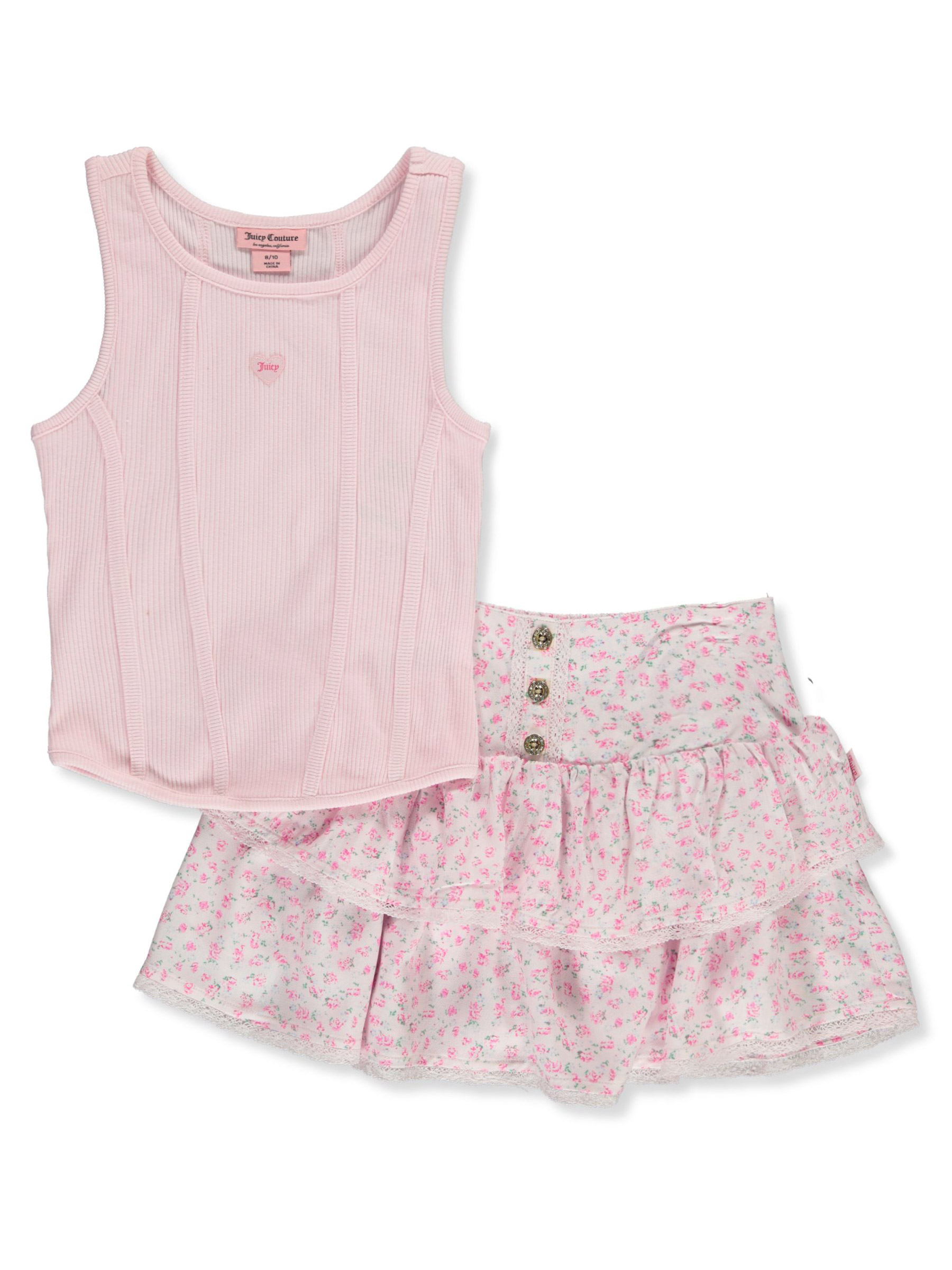 Girls' 2-Piece Skorts Set Outfit - multi, 2t (Toddler)